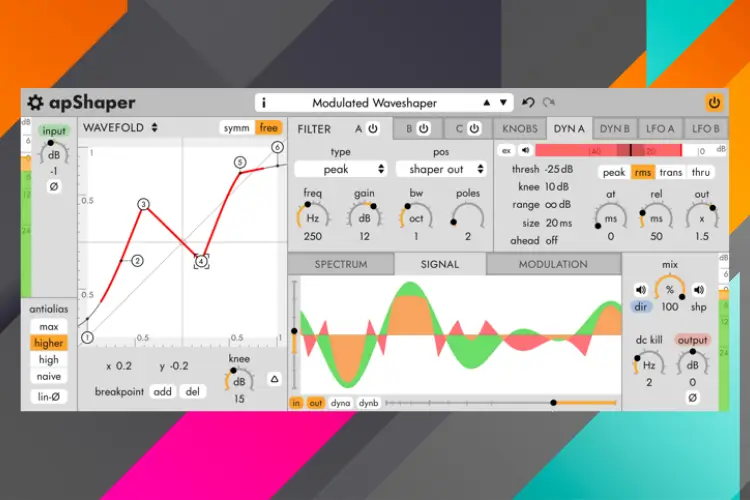 失真滤波-Apulsoft apShaper