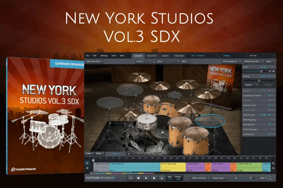 纽约工作室鼓 Toontrack New York Studios Vol.3 SDX