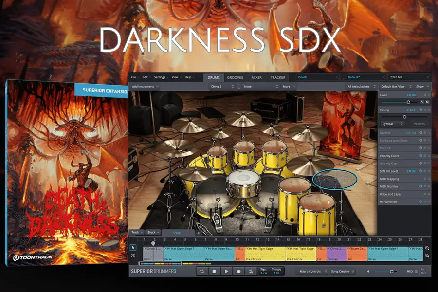 暗黑金属摇滚鼓-Toontrack DARKNESS SDX