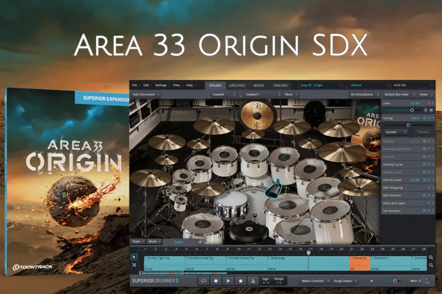 金属摇滚鼓-Toontrack Area 33 Origin SDX