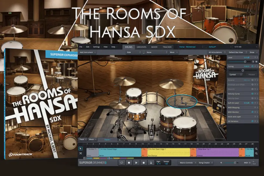 汉莎架子鼓-Toontrack The Rooms of Hansa SDX