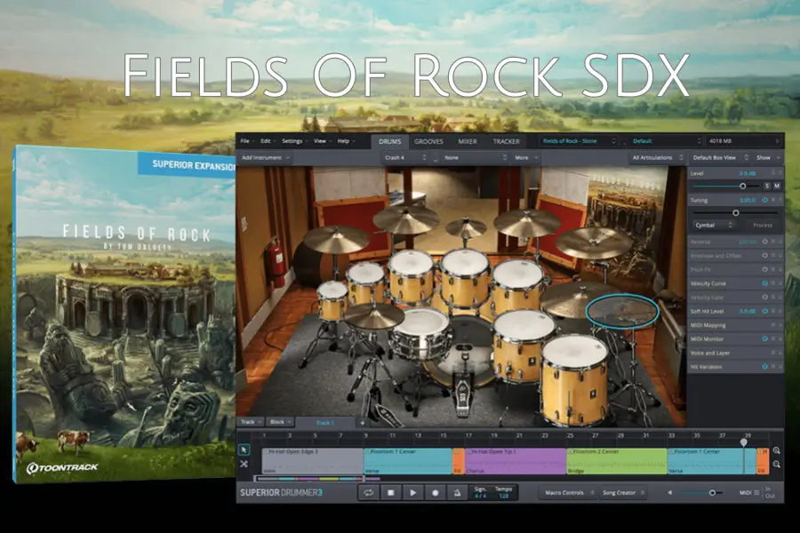 英式摇滚鼓-Toontrack Fields Of Rock SDX