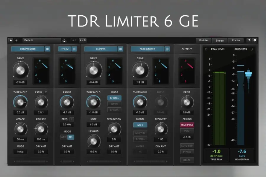 母带响度最大化插件-TDR Limiter 6 GE