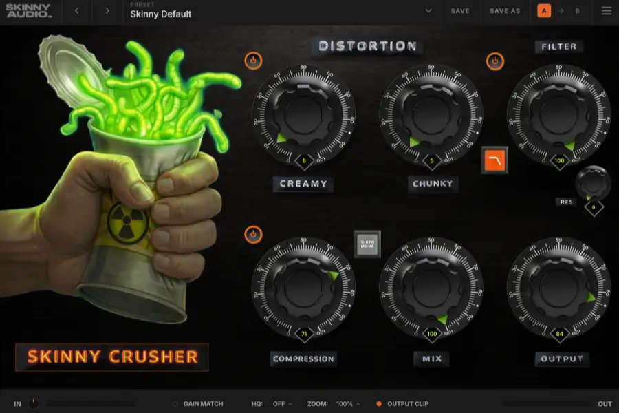 比特粉碎失真插件-Skinny Audio Skinny Crusher