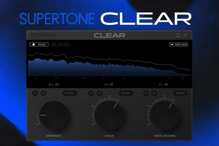 AI人声降噪去混响插件-Supertone Clear