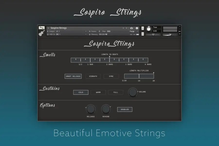 叹息管弦乐-Ben Osterhouse Sospiro Strings KONTAKT