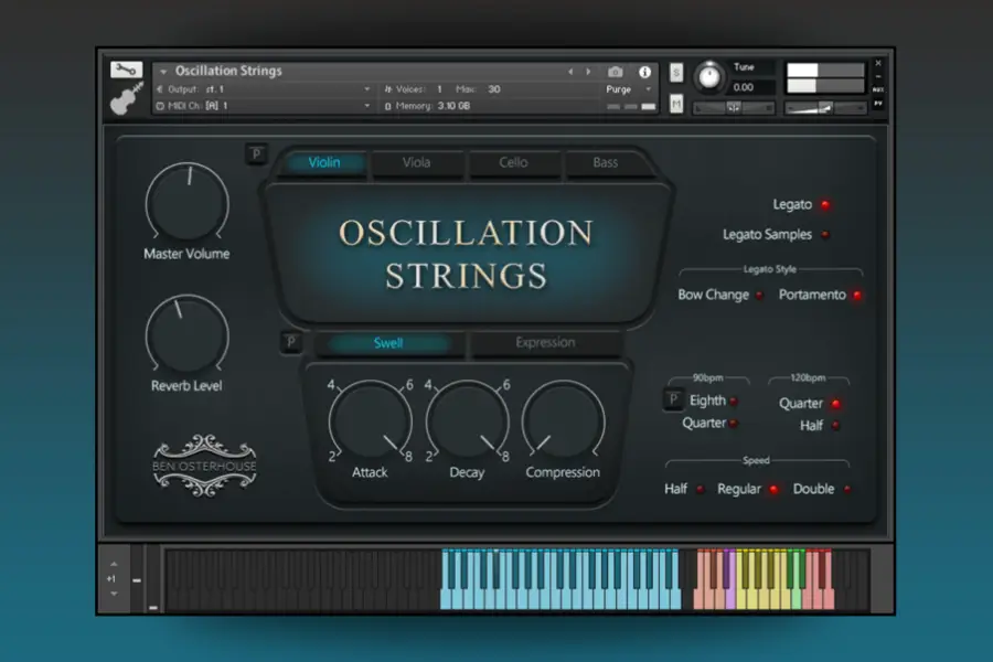 渐强递进弦乐-Ben Osterhouse Oscillation Strings KONTAKT